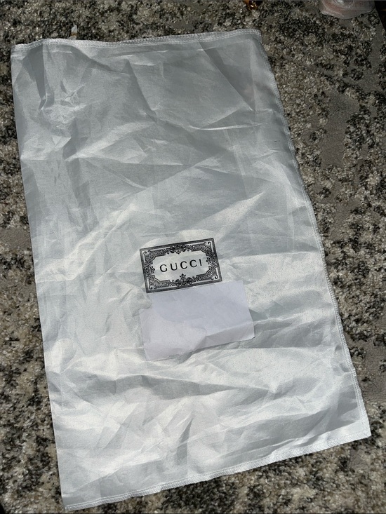 Gucci Accessories - Gucci White Satin Logo Dust Bag 18”L x 11”w